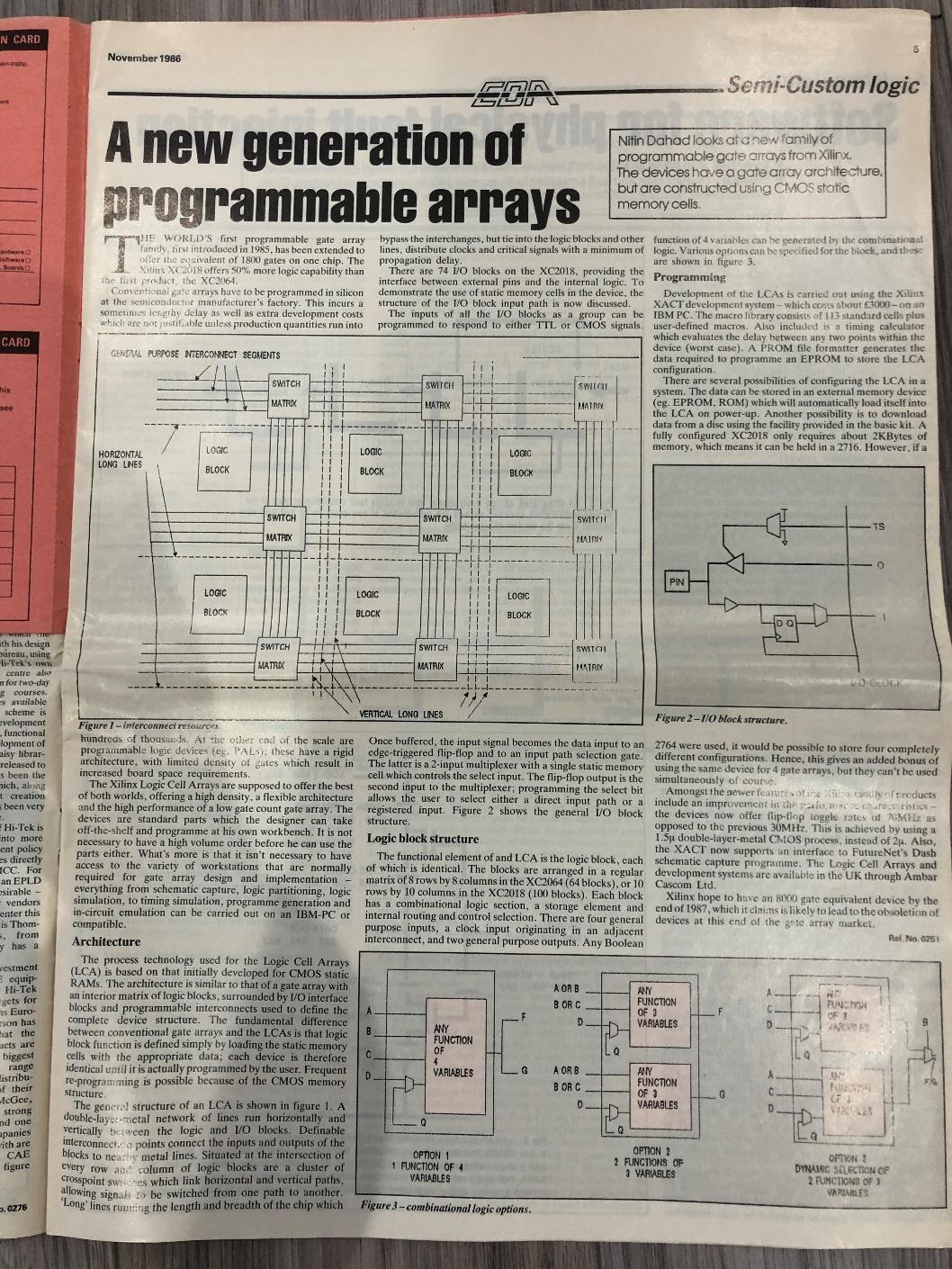 Xilinx introduced field-programmable gate array